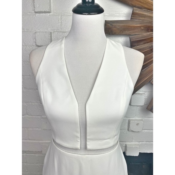 NWT Alexander Wang White V Neck Gown With Fishing Line Detail - Picture 4 of 15